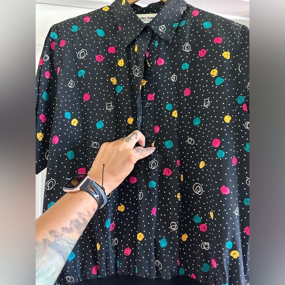 Vintage Alfred Dunner Women’s Blouse. Size 40/20W. EUC. Retro print. - Picture 7 of 10